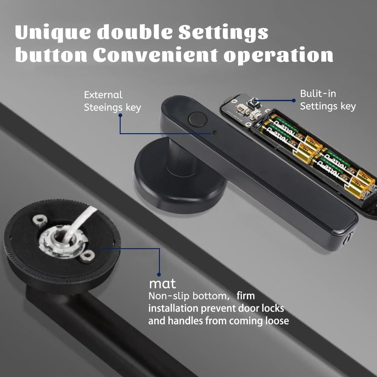 Cerradura Biométrica Bijialock con Huella Dactilar Negra