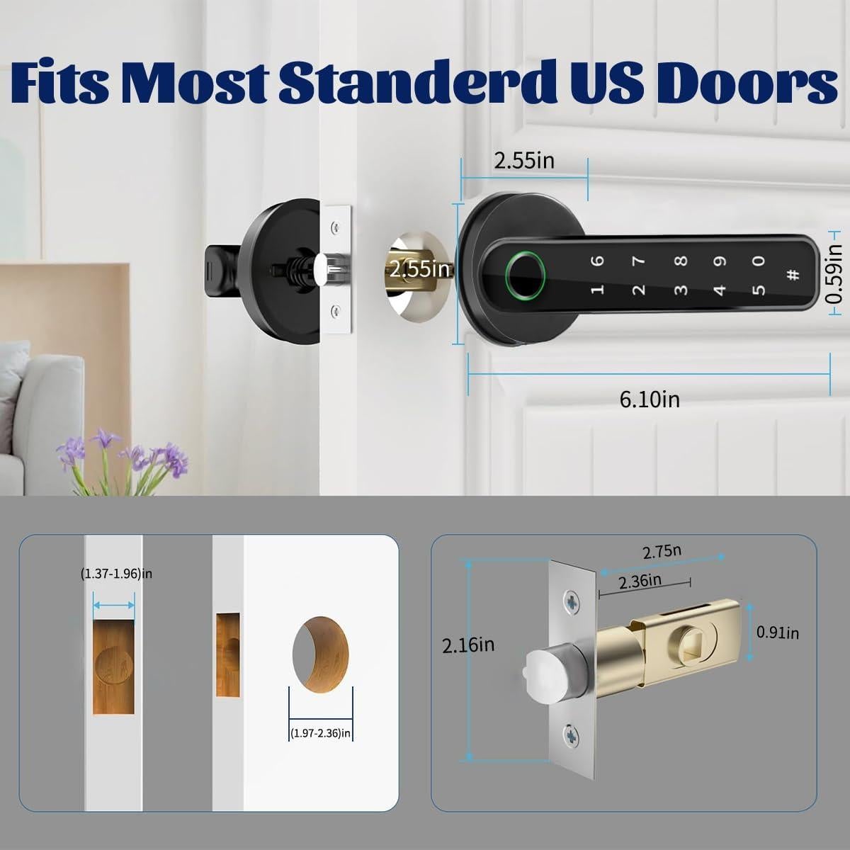Cerradura Biométrica Bijialock con Huella Dactilar Negra