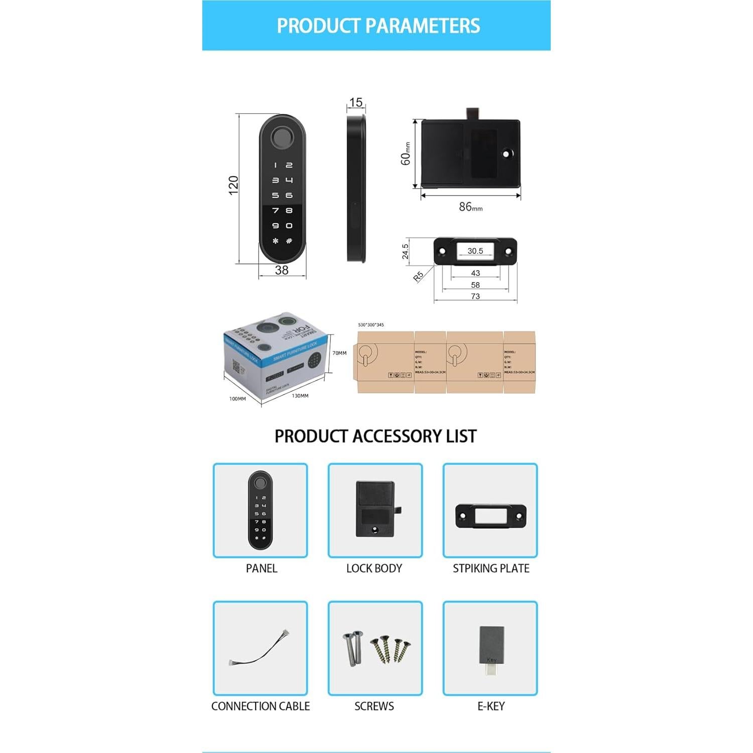Cerradura Biométrica Inteligente YOSEC para Gabinetes