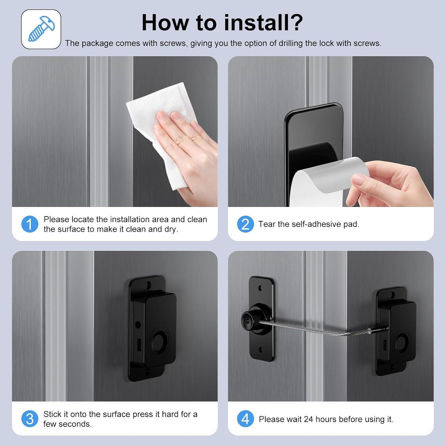 Cerradura Inteligente Larimuer con Huella Dactilar - Negro