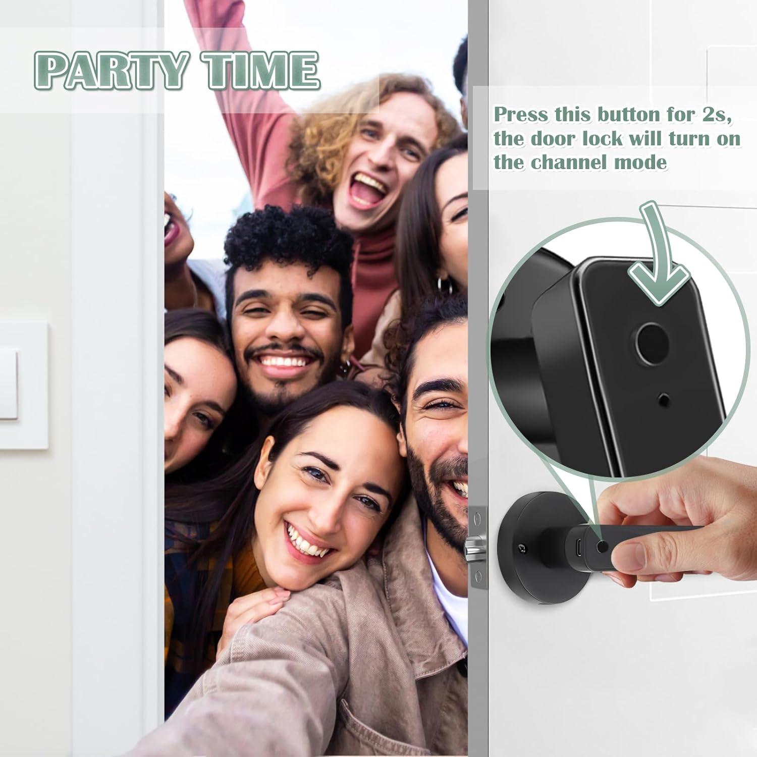 Cerradura Biométrica XCOUI con Huella Dactilar y Teclado