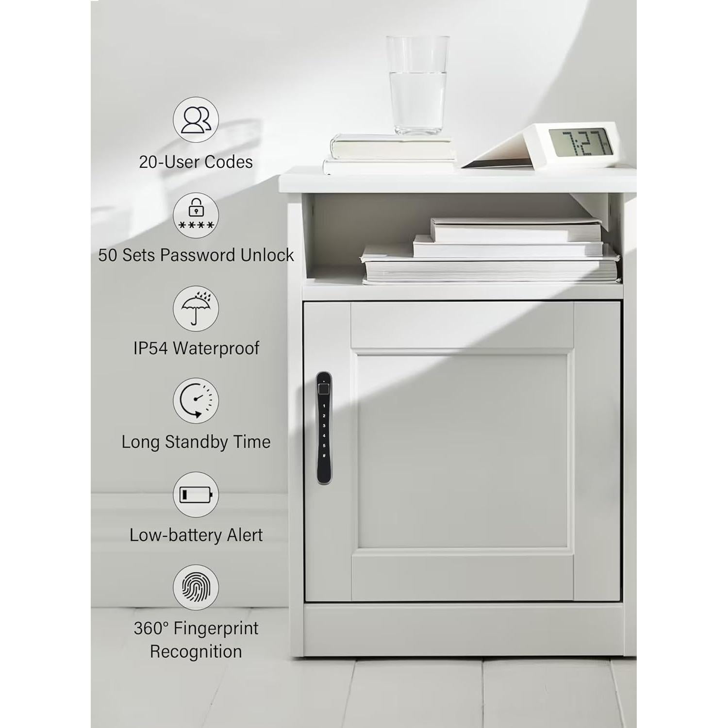 Cerradura Biométrica Oculta ZRD para Muebles S11-2