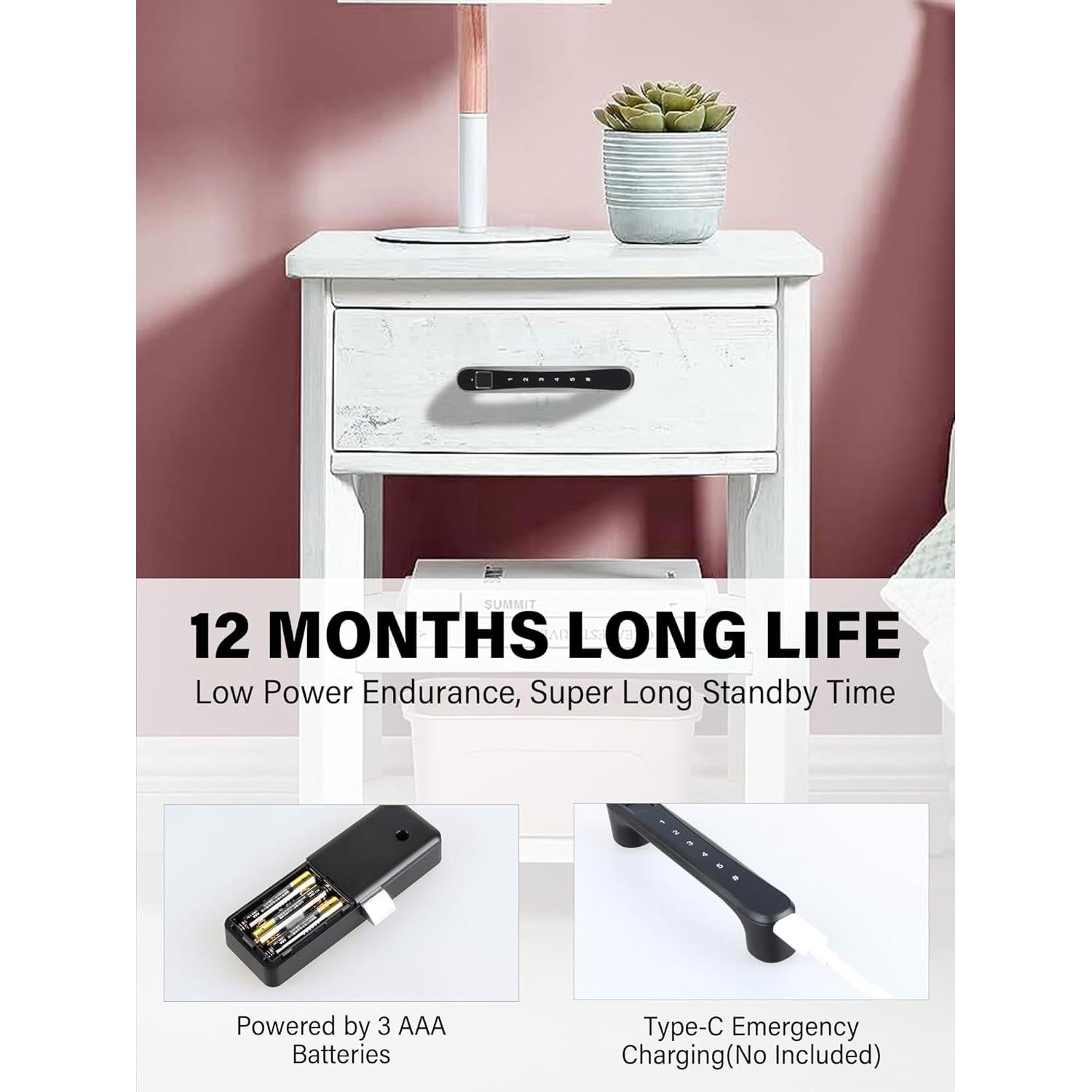 Cerradura Biométrica Oculta ZRD para Muebles S11-2