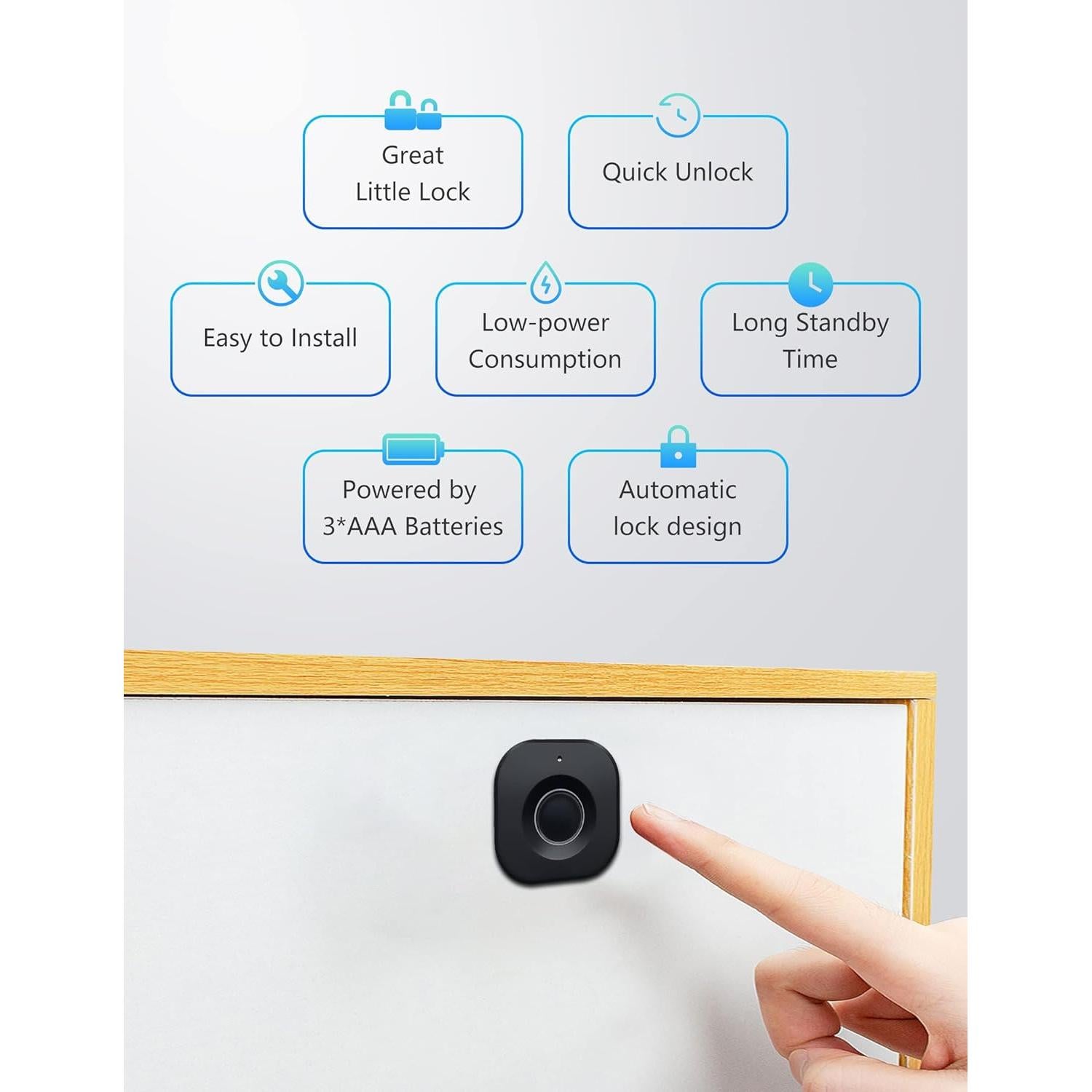 Cerradura Biométrica SUMNEW para Gabinete, Huella Dactilar