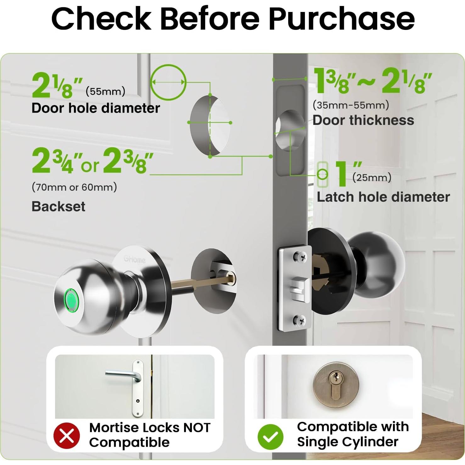Cerradura Inteligente GHome K10-02 con Huella Dactilar 3 en 1
