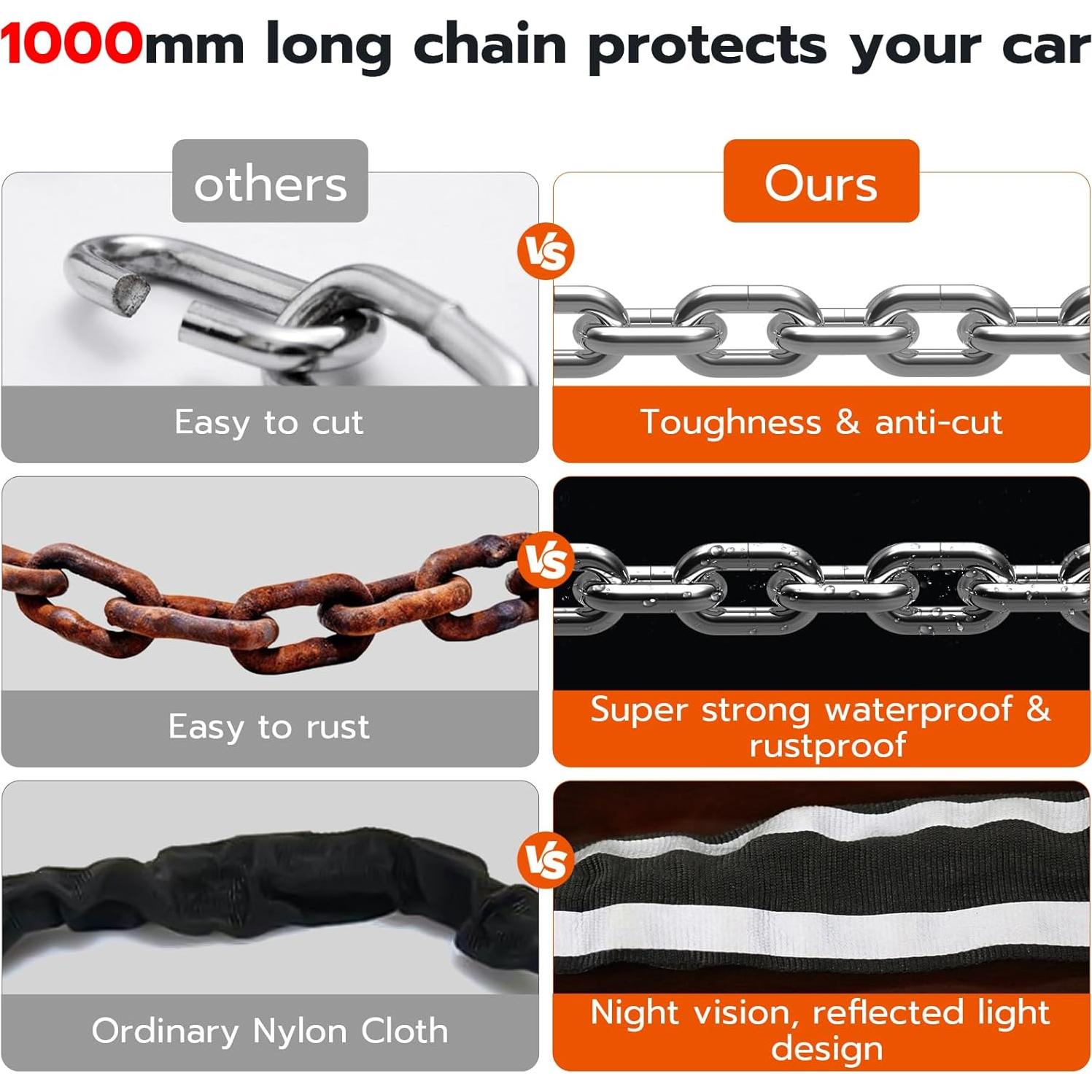 Candado de cadena biométrico Dhiedas C6 1m Bluetooth