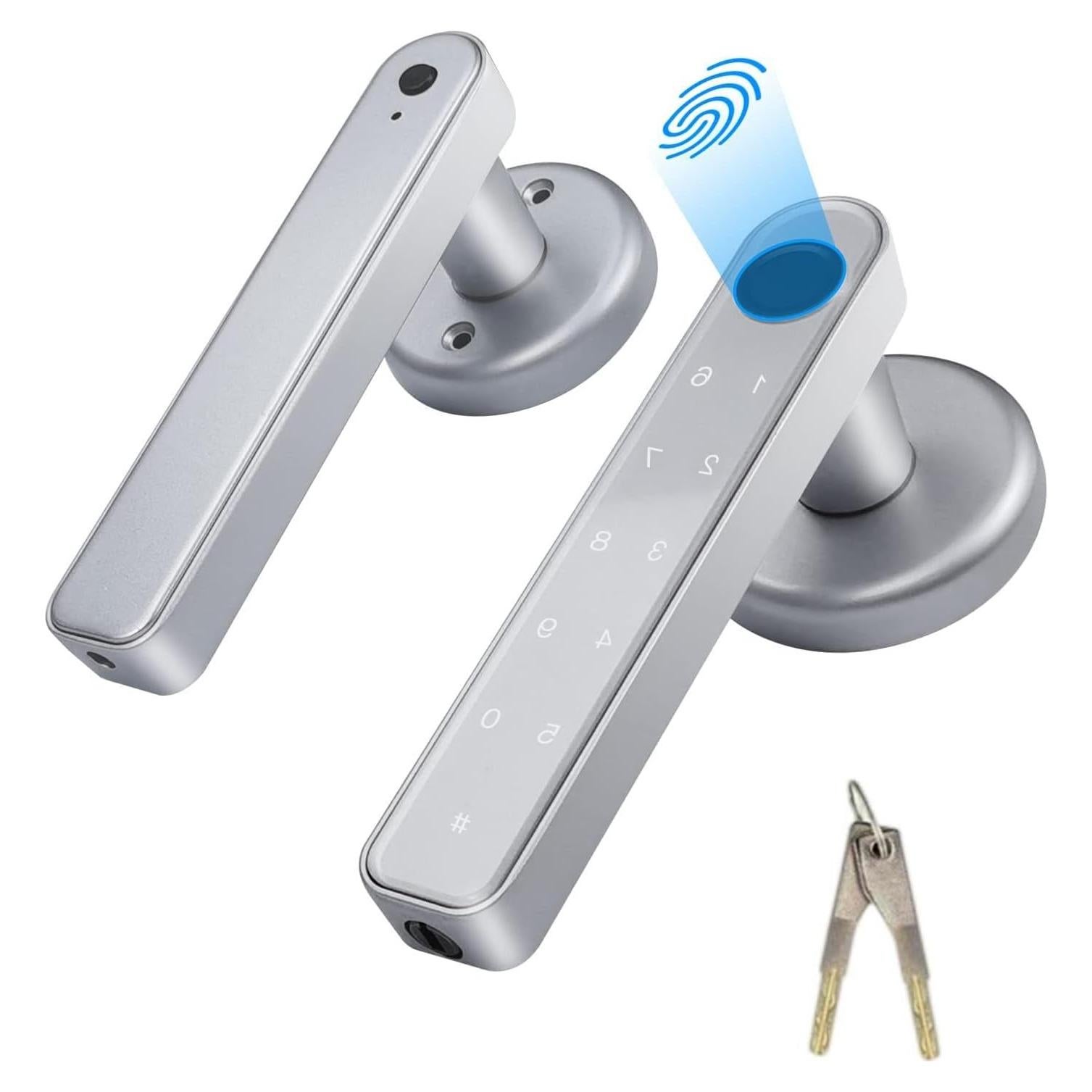 Cerradura Inteligente Yszbiay 196 Plata Huella Dactilar