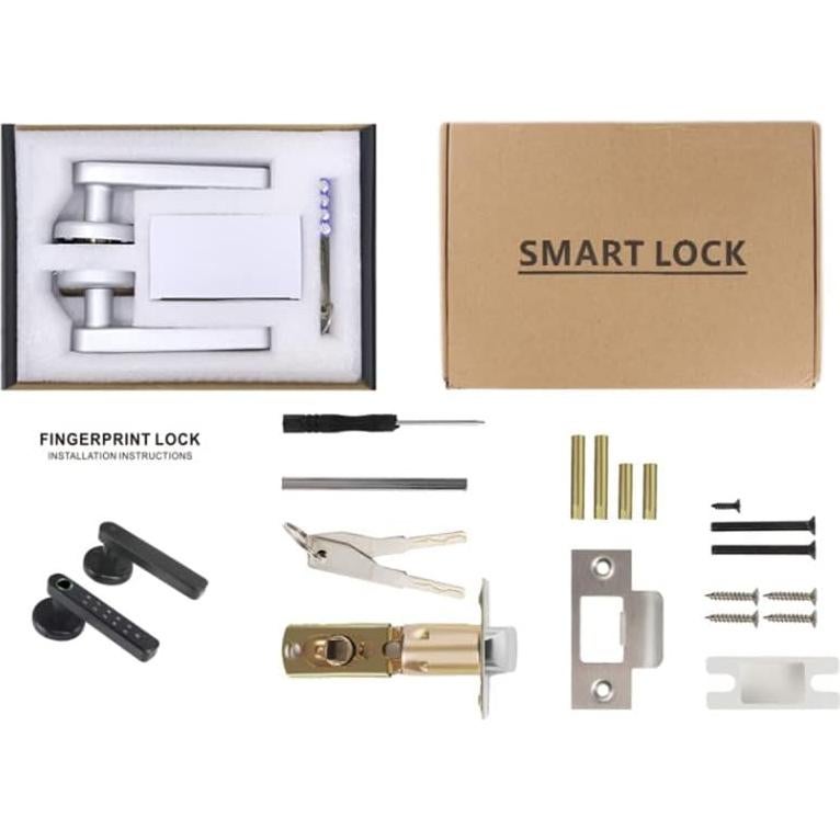 Cerradura Inteligente Yszbiay 196 Plata Huella Dactilar