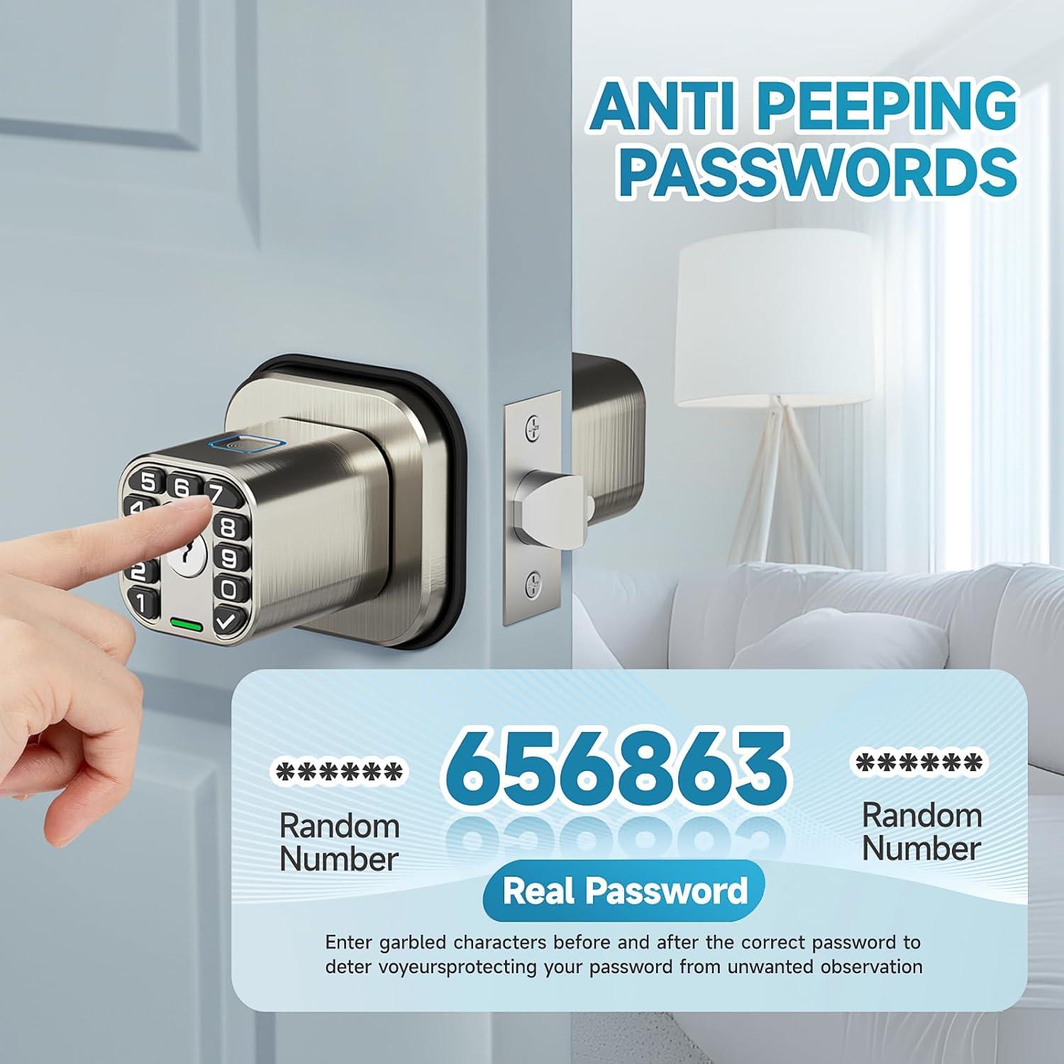 Cerradura biométrica Richelock con huella dactilar y teclado