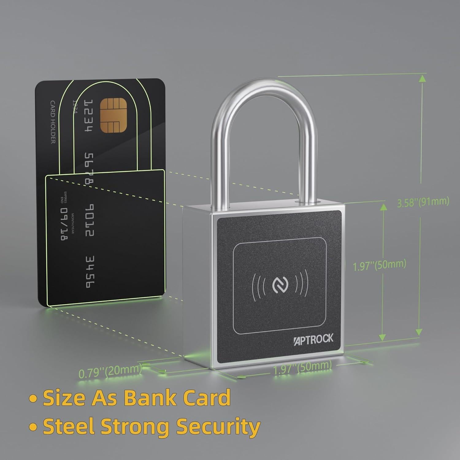 Candado Inteligente APTROCK G5 Sin Batería NFC Exterior