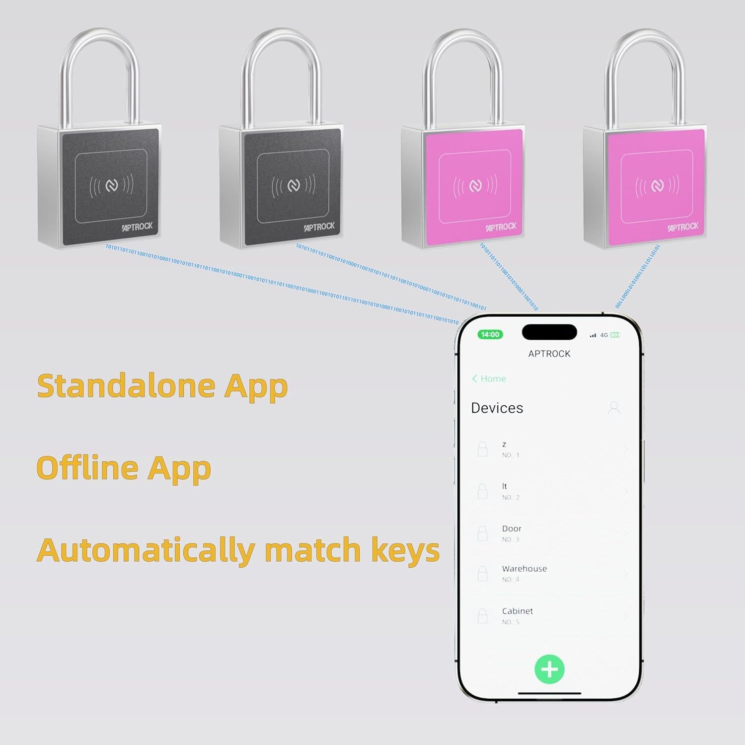 Candado Inteligente APTROCK G5 Sin Batería NFC Exterior