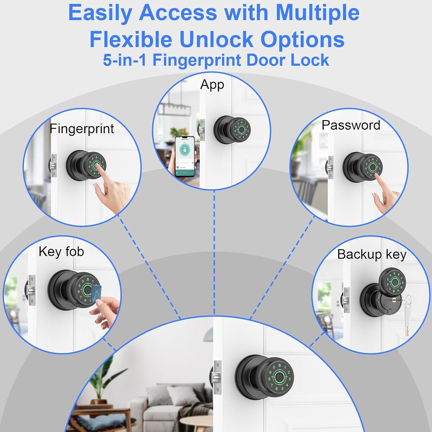 Cerradura Inteligente Gavdhe con Huella Dactilar y Teclado