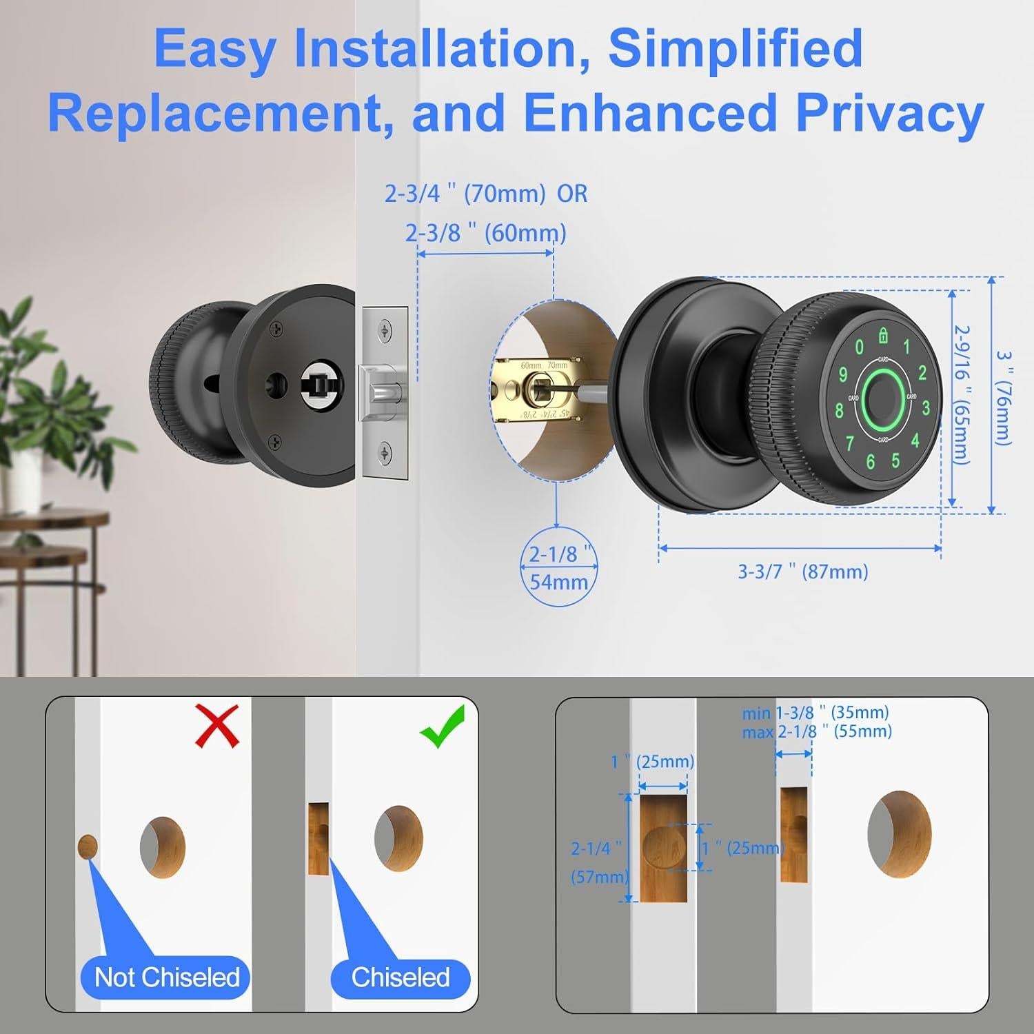 Cerradura Inteligente Gavdhe con Huella Dactilar y Teclado