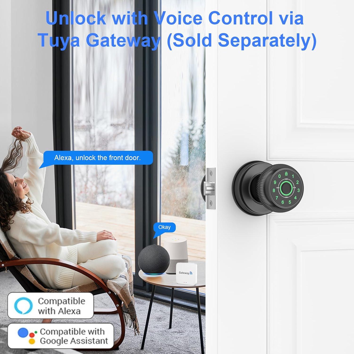 Cerradura Inteligente Gavdhe con Huella Dactilar y Teclado