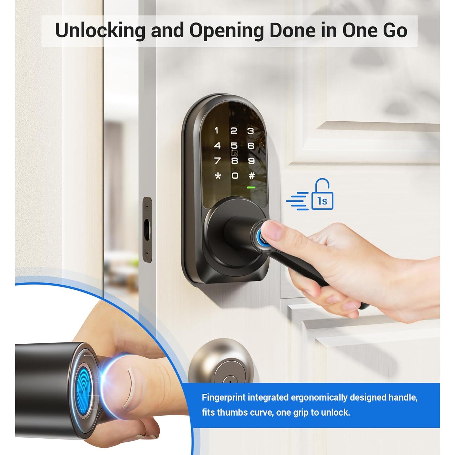 Cerradura Inteligente Veise RZ09 con Huella Dactilar y APP