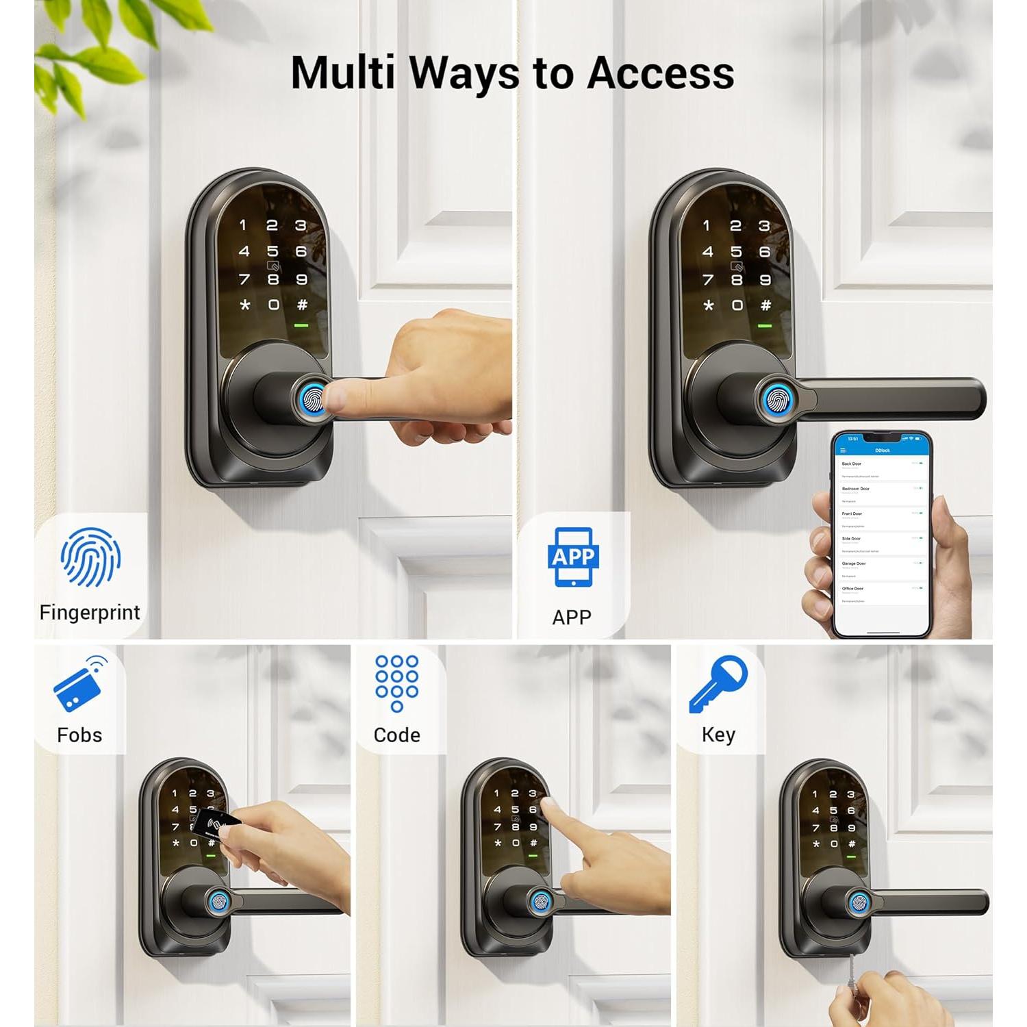 Cerradura Inteligente Veise RZ09 con Huella Dactilar y APP