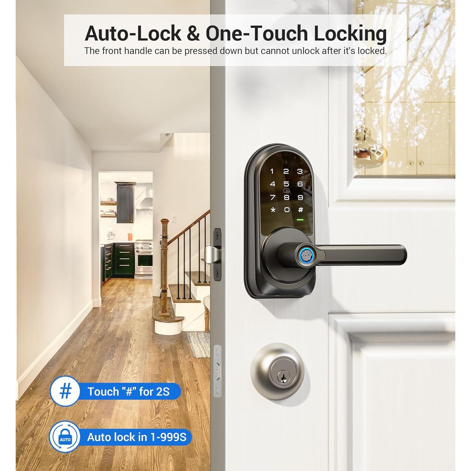 Cerradura Inteligente Veise RZ09 con Huella Dactilar y APP