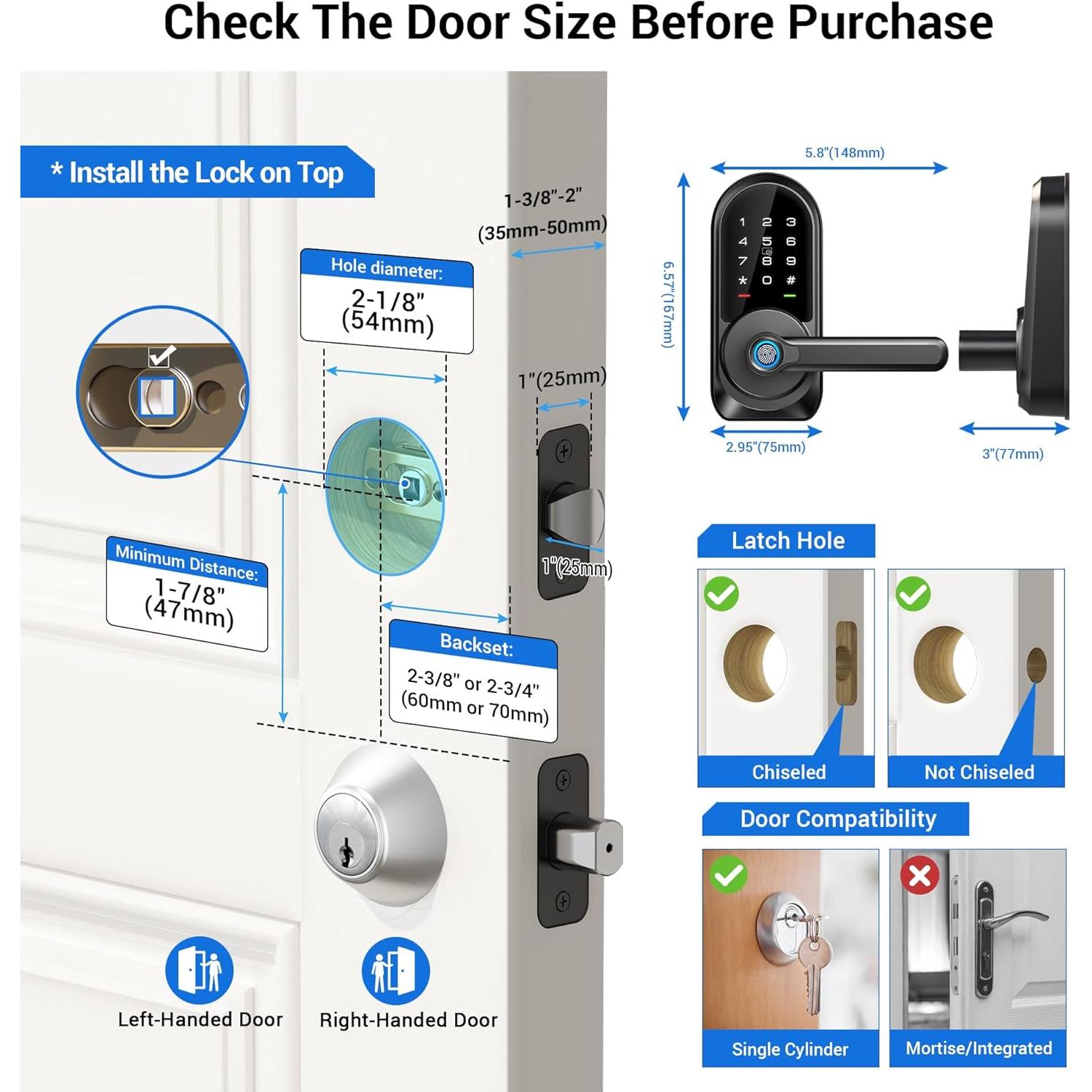Cerradura Inteligente Veise RZ09 con Huella Dactilar y APP