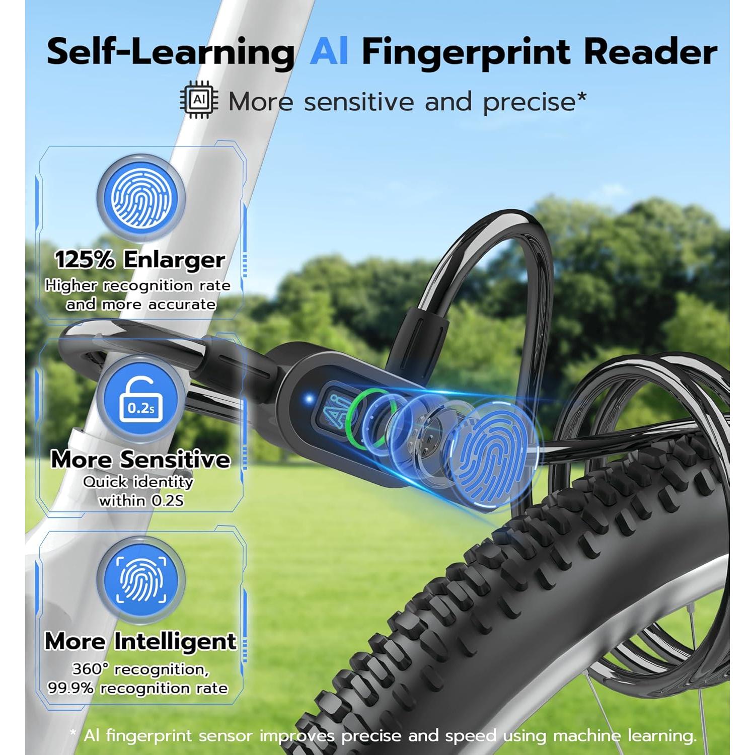 Candado de Bicicleta Inteligente Anweller C8BF Bluetooth