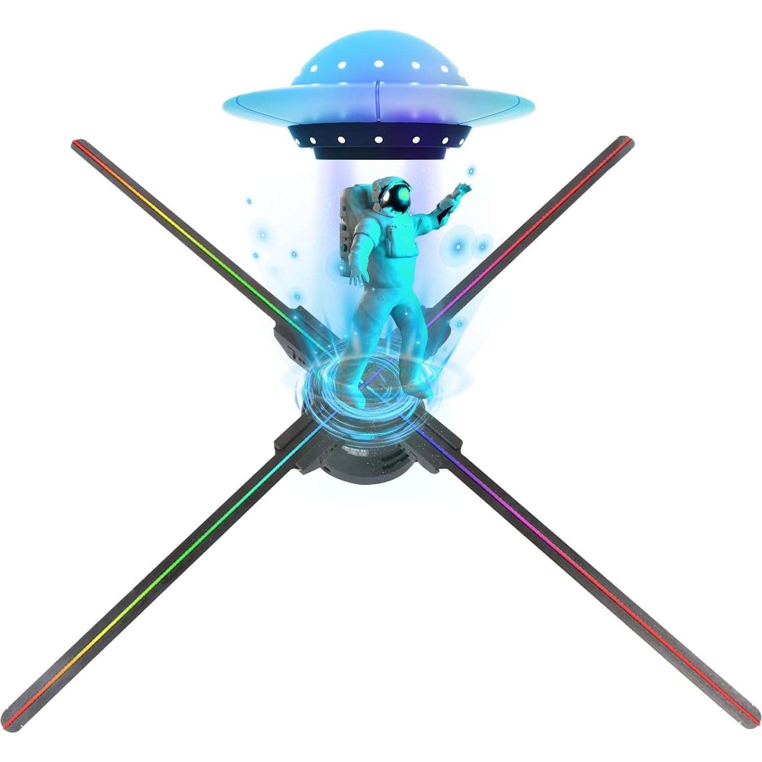 Ventilador Holográfico 3D WANTHER MS7 - 27.6" LED HD, APP, Bluetooth