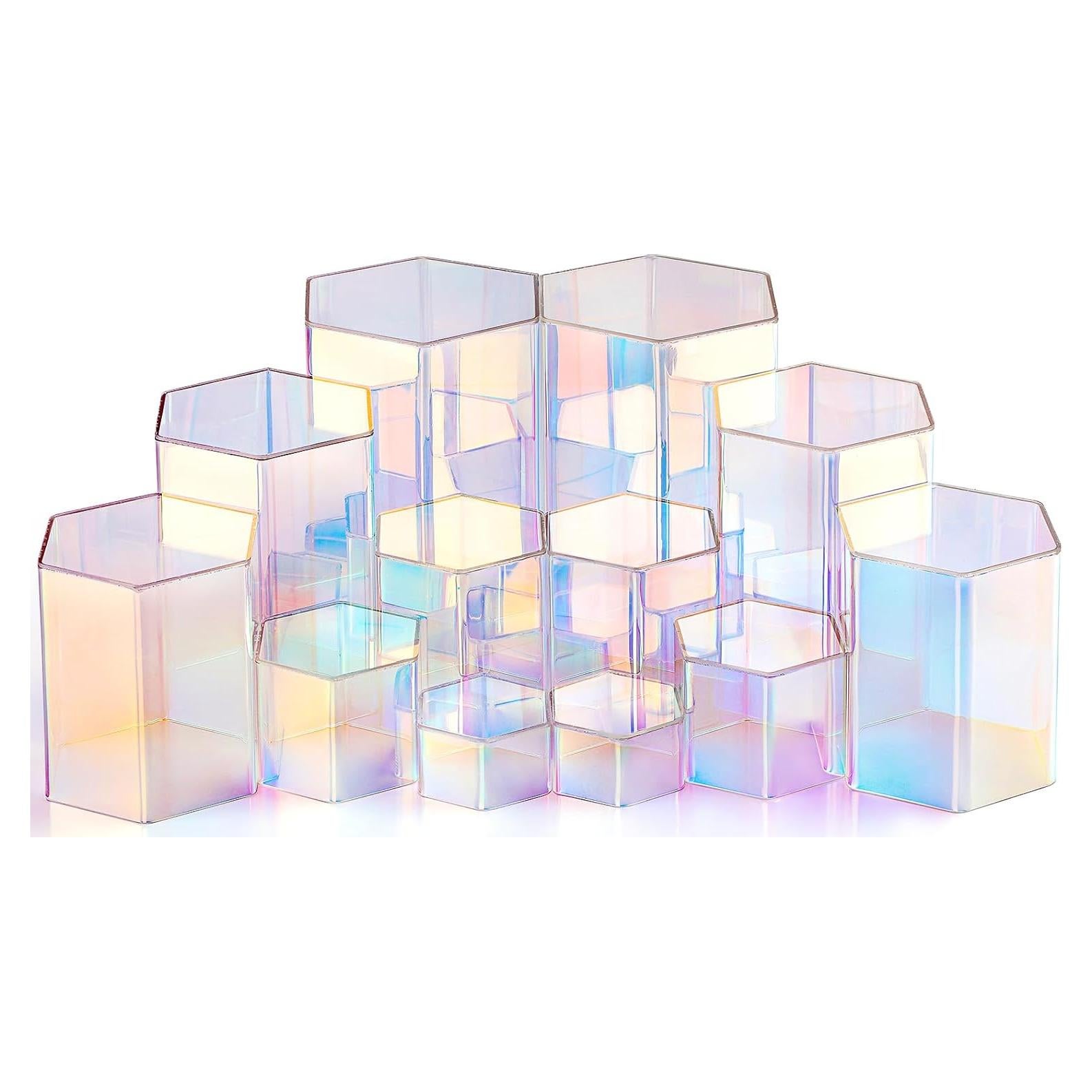 Soportes de Exhibición Acrílicos Jetec 12 Pcs Hexagonales