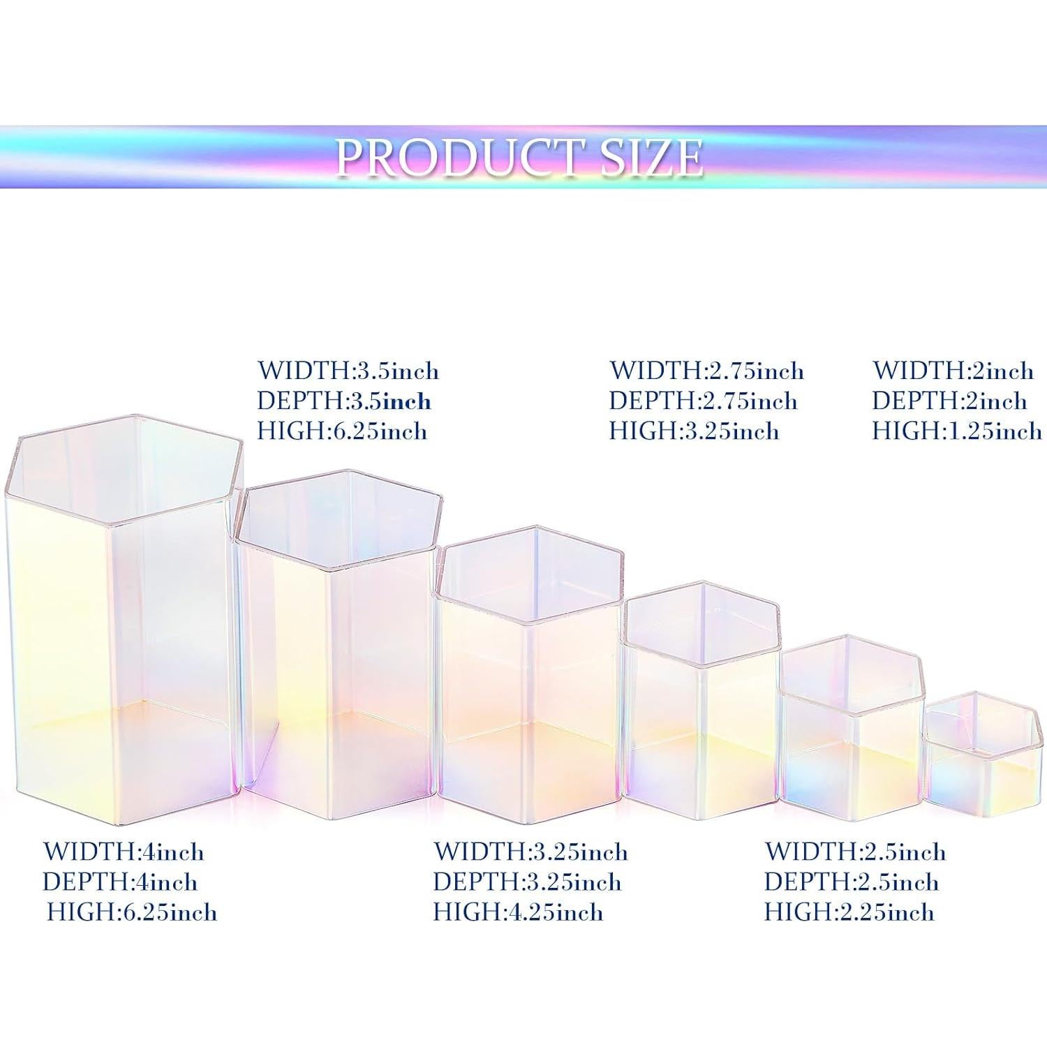 Soportes de Exhibición Acrílicos Jetec 12 Pcs Hexagonales