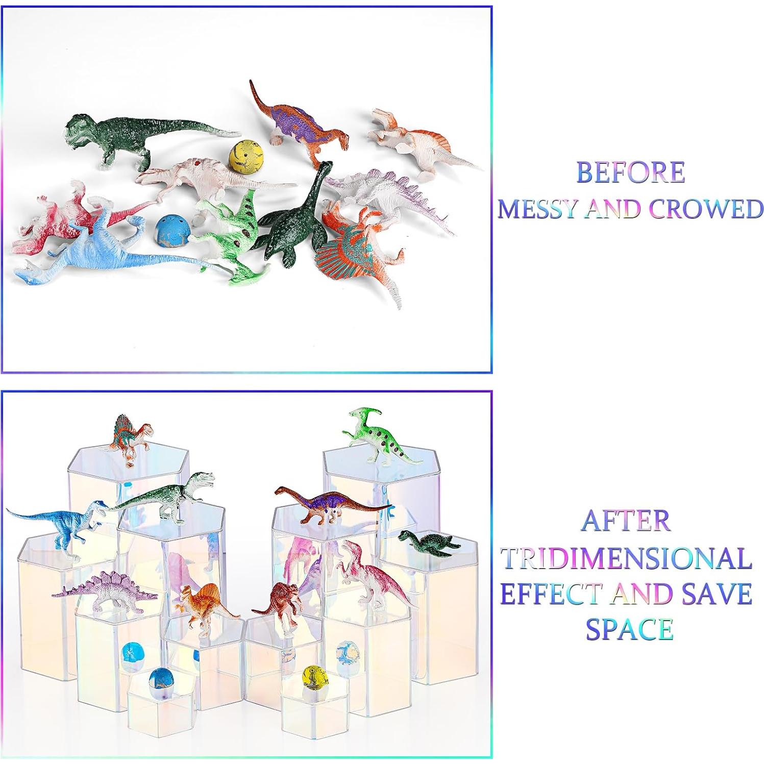 Soportes de Exhibición Acrílicos Jetec 12 Pcs Hexagonales