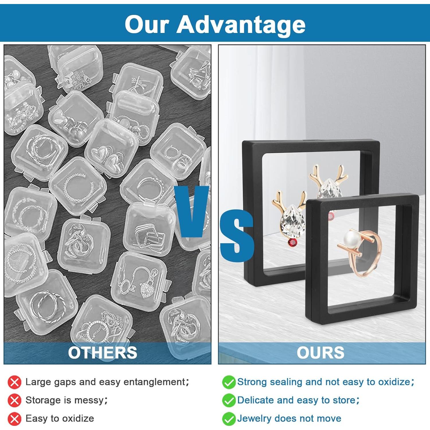 Soporte de Exhibición Flotante 3D Linkstyle, Joyería Transparente