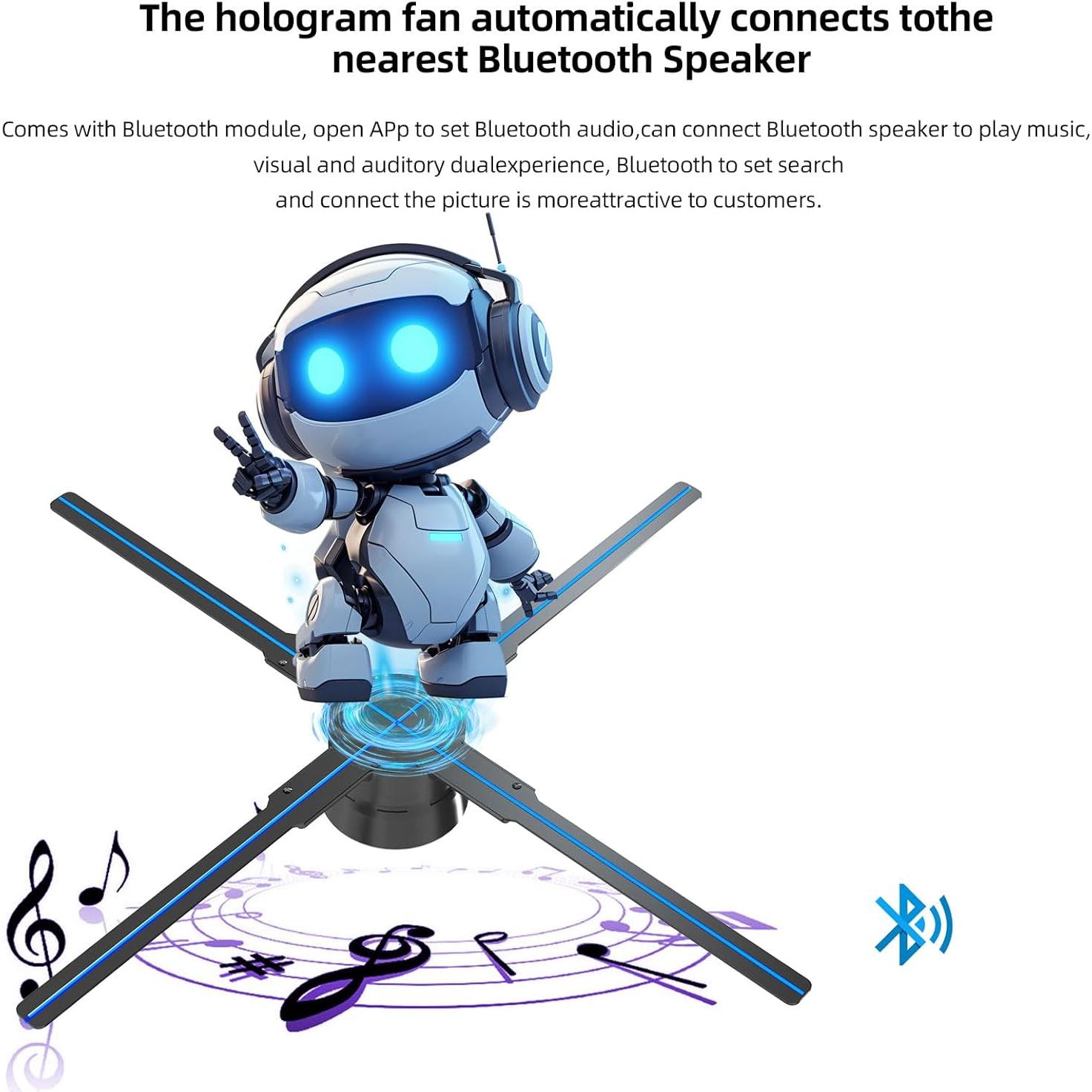 Ventilador Holográfico 3D Hologram 18.1" 510 LEDs Wifi