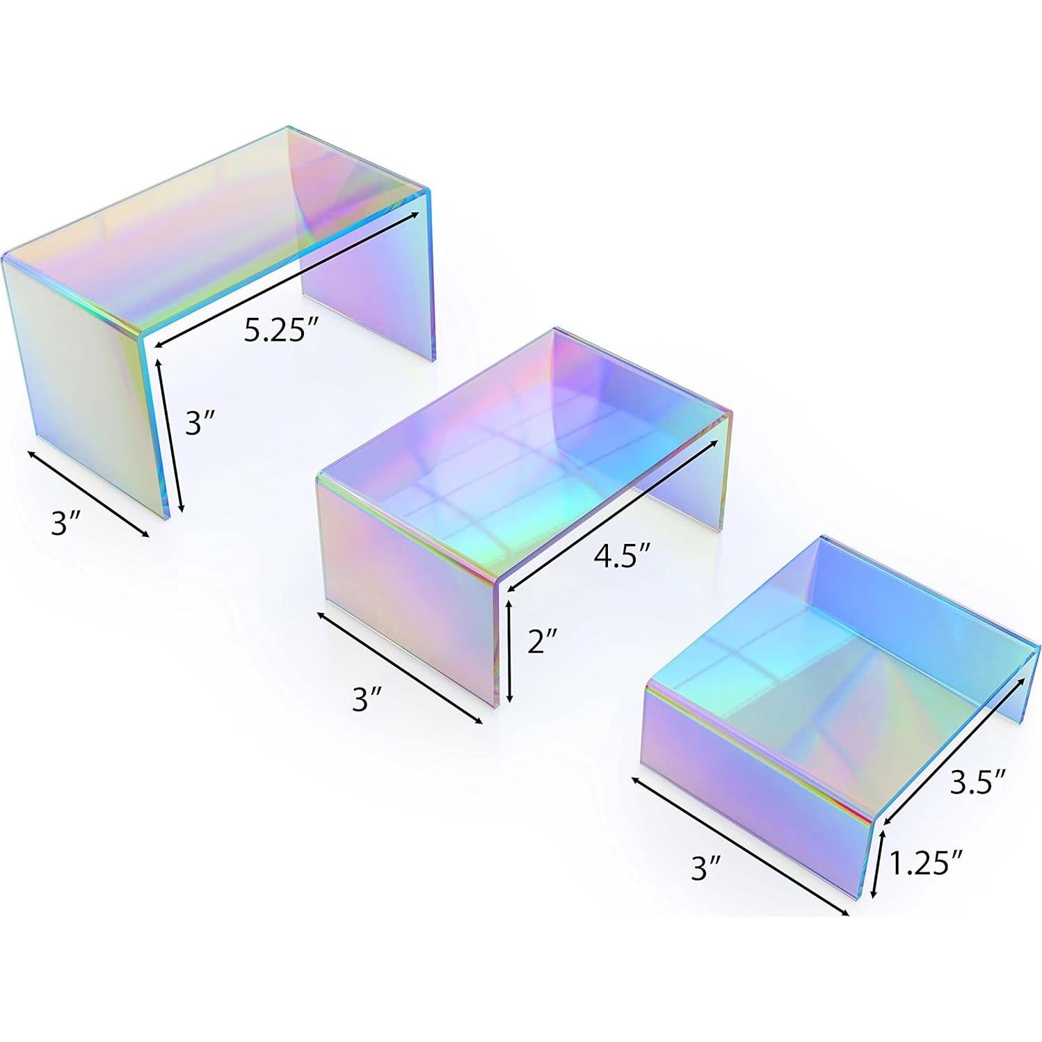 Soportes de Exhibición Acrílicos Iridiscentes X-FLOAT (Juego de 6)