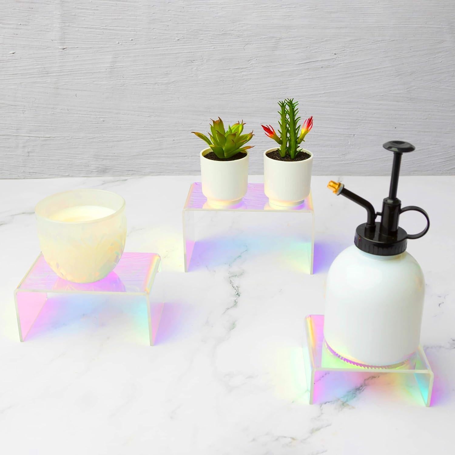 Soportes de Exhibición Acrílicos Iridiscentes X-FLOAT (Juego de 6)