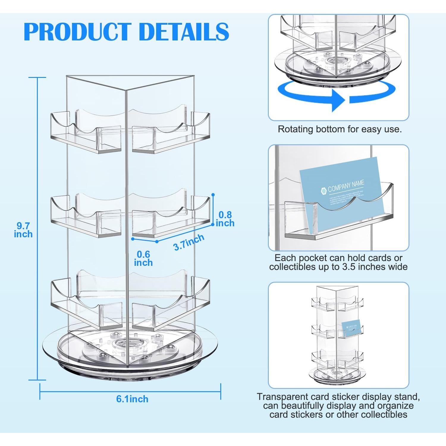 Soporte de Exhibición Giratorio Aottom 3 Niveles Acrílico