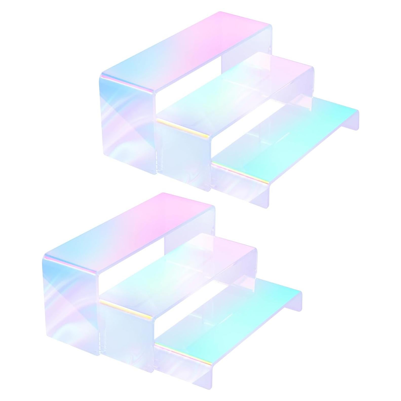 Soportes de exhibición acrílicos iridiscentes 6 piezas 22,86 cm