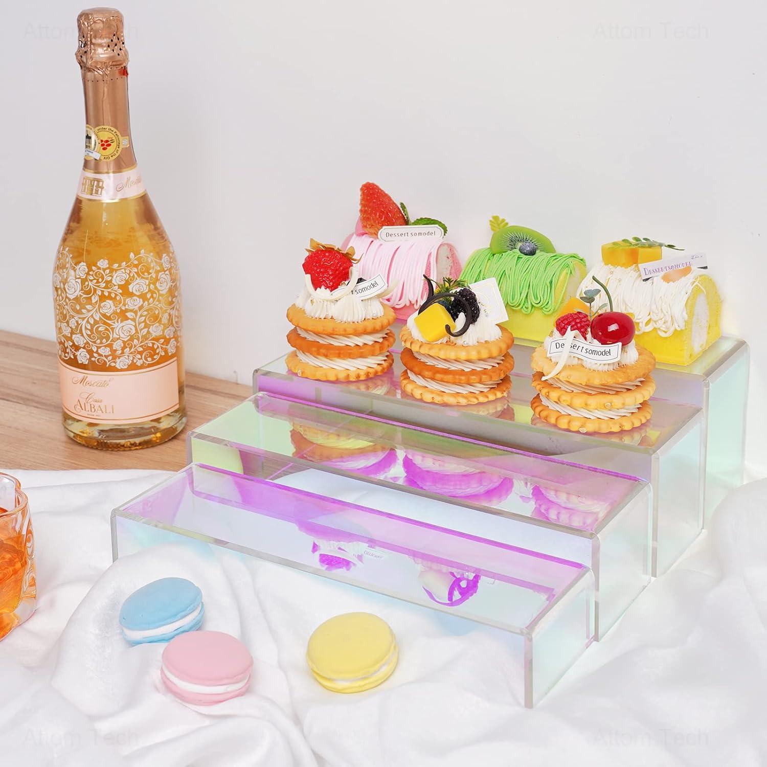 Soporte Acrílico Iridiscente NiHome 4 Niveles 27.94 cm