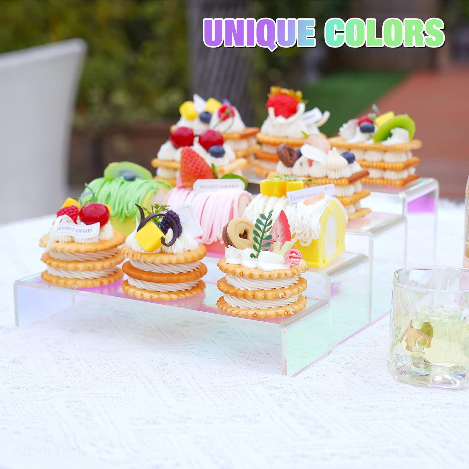 Soporte Acrílico Iridiscente NiHome 4 Niveles 27.94 cm