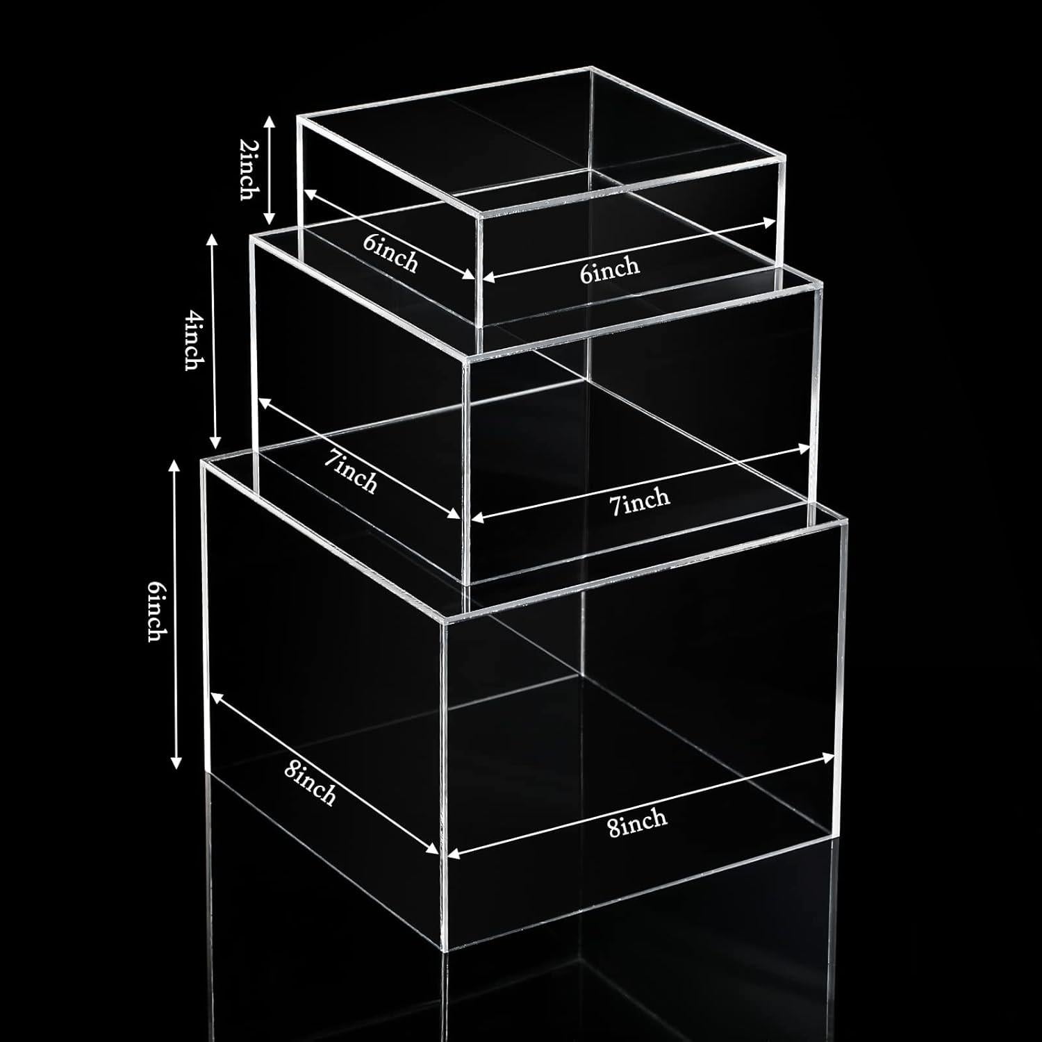 Juego de 3 Soportes Acrílicos Yulejo para Exhibición