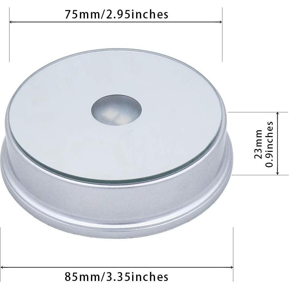 Base de Exhibición LED PHOSOK Plateada Multicolor - Paquete de 2