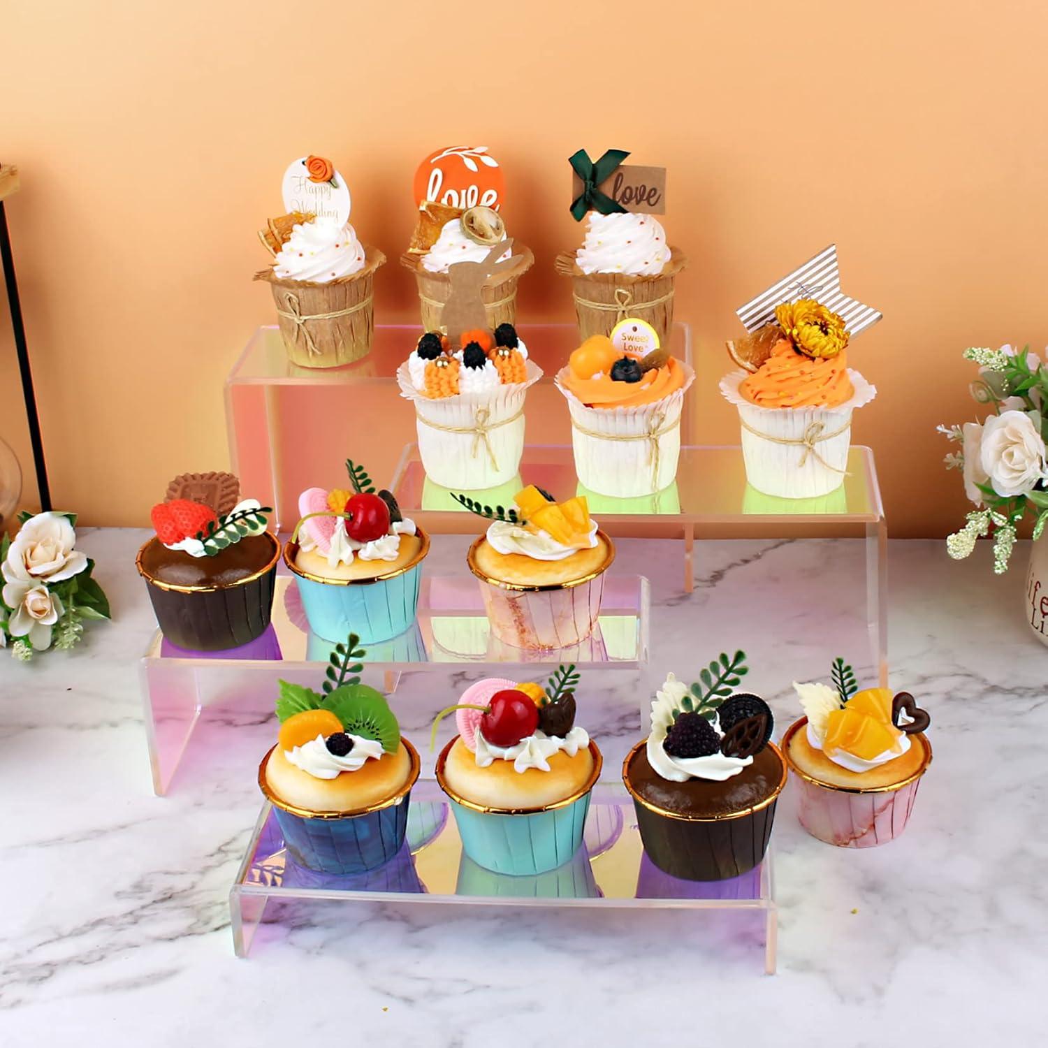 Soporte de Exhibición Acrílico Elegantlife Set de 4 Iridescente