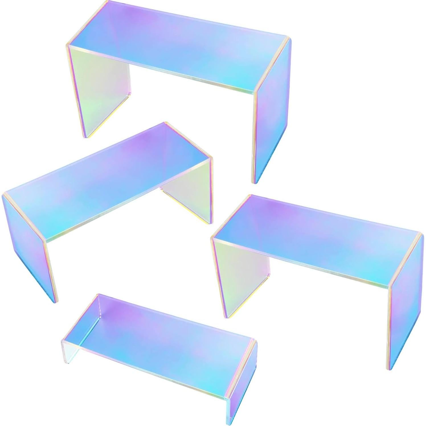 Soporte de Exhibición Acrílico Elegantlife Set de 4 Iridescente