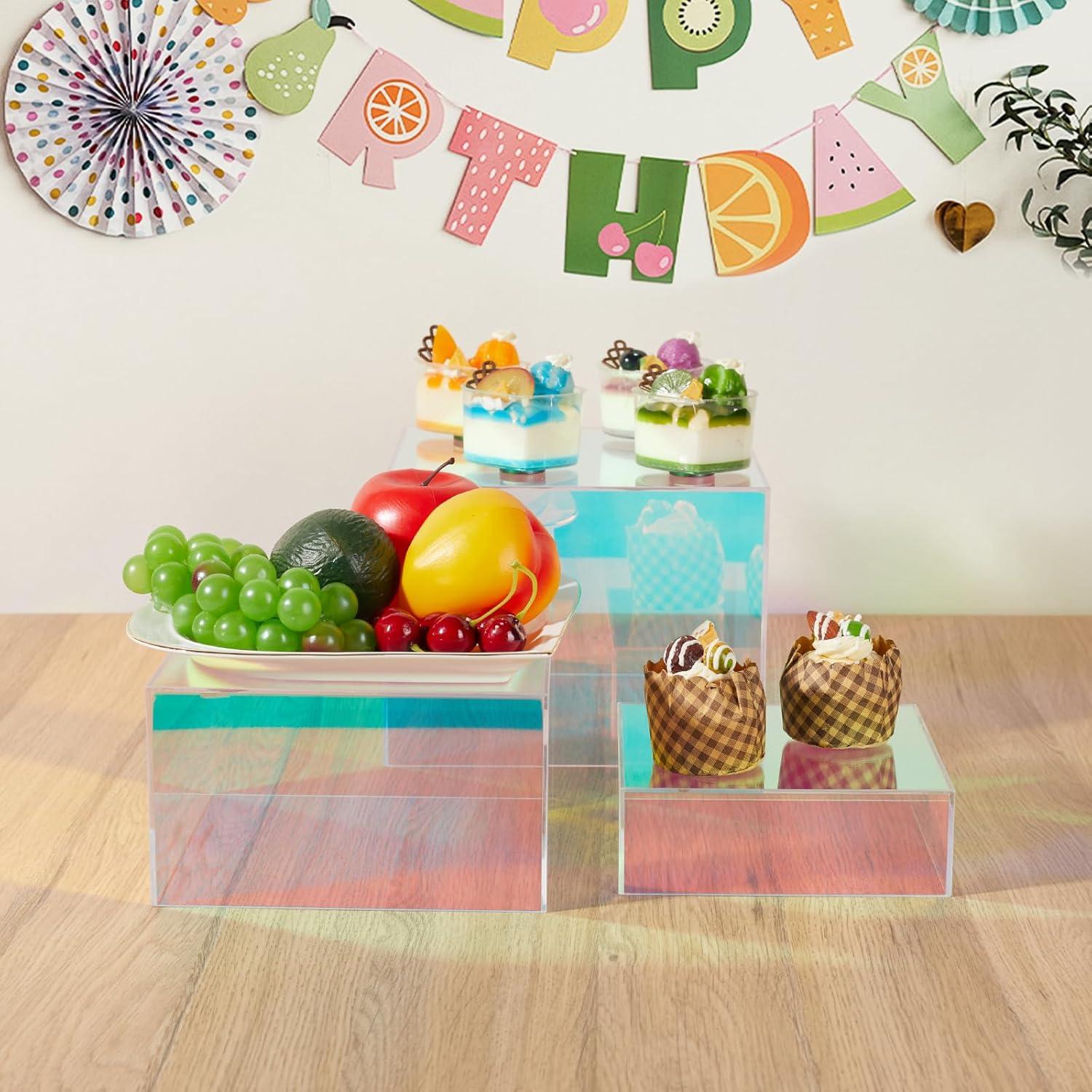 Soportes de Exhibición Iridiscentes 3 Piezas Jolboldy