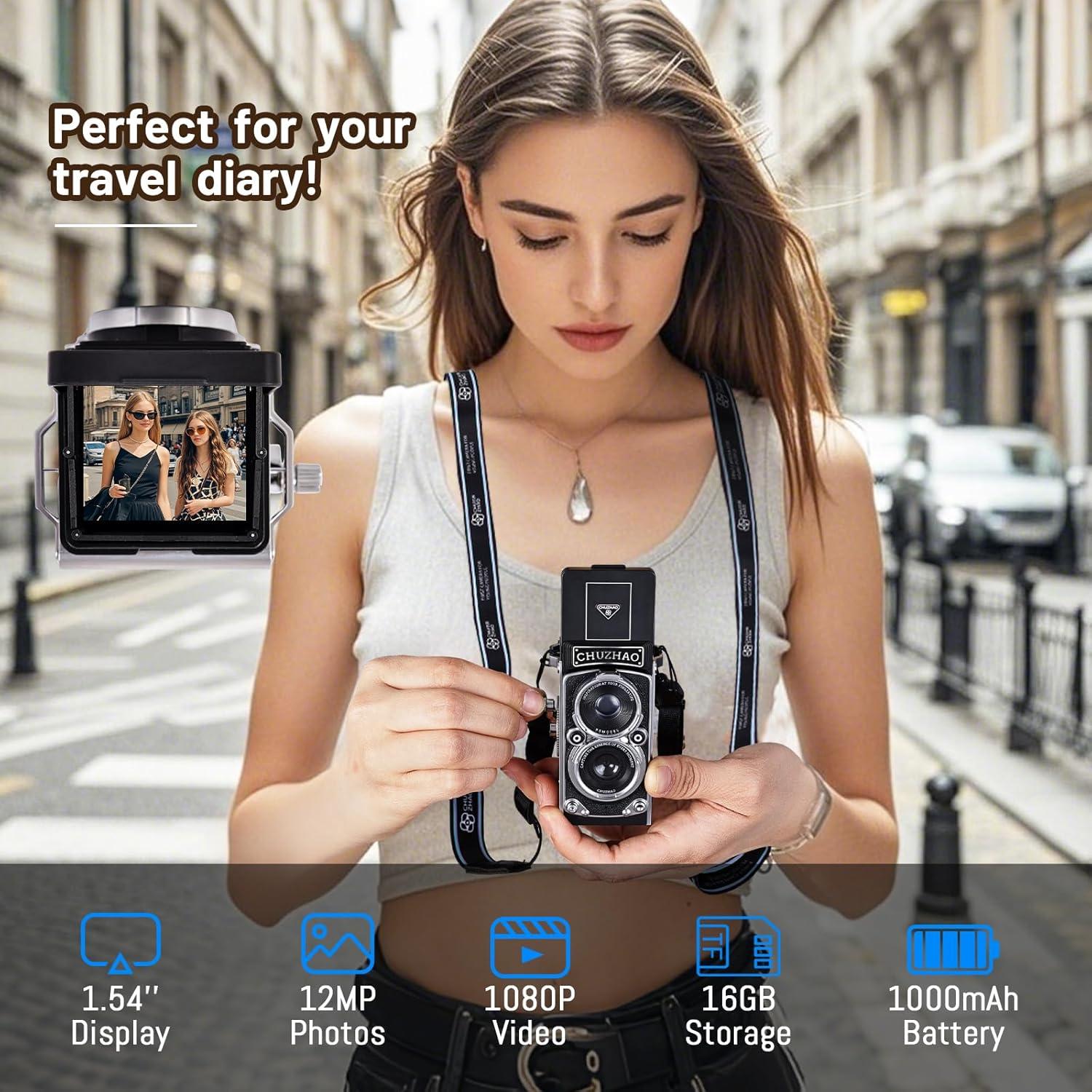 Cámara Digital Compacta Redcomets PZ-1 12MP 1080P Retro