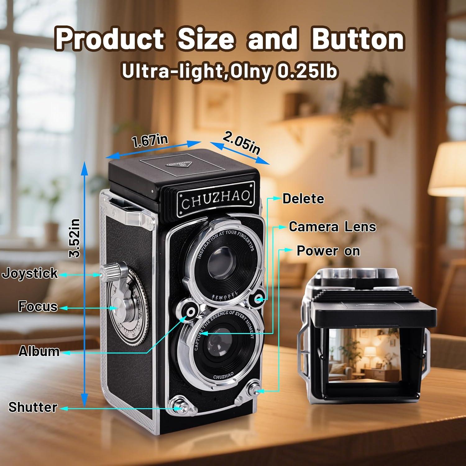 Cámara Digital Compacta Redcomets PZ-1 12MP 1080P Retro