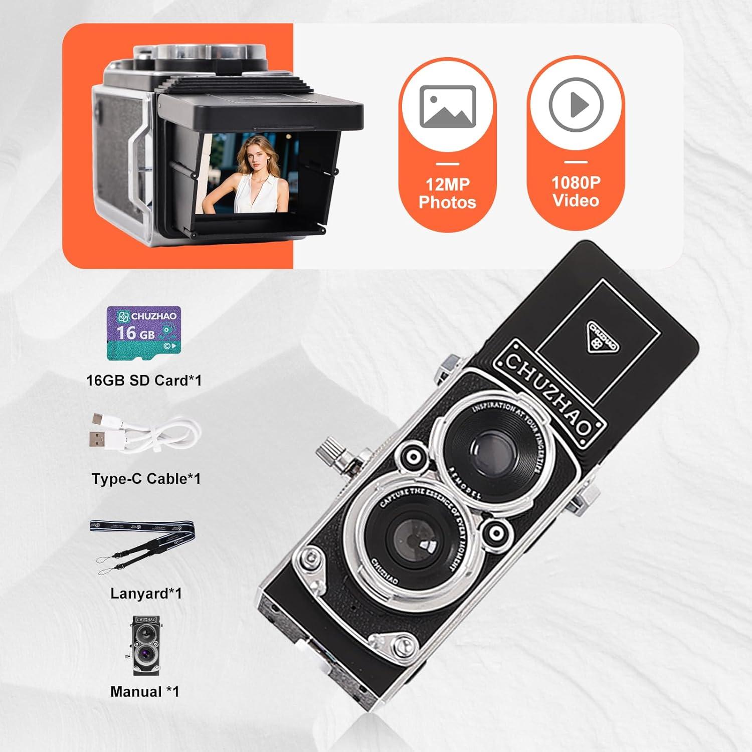 Cámara Digital Compacta Redcomets PZ-1 12MP 1080P Retro