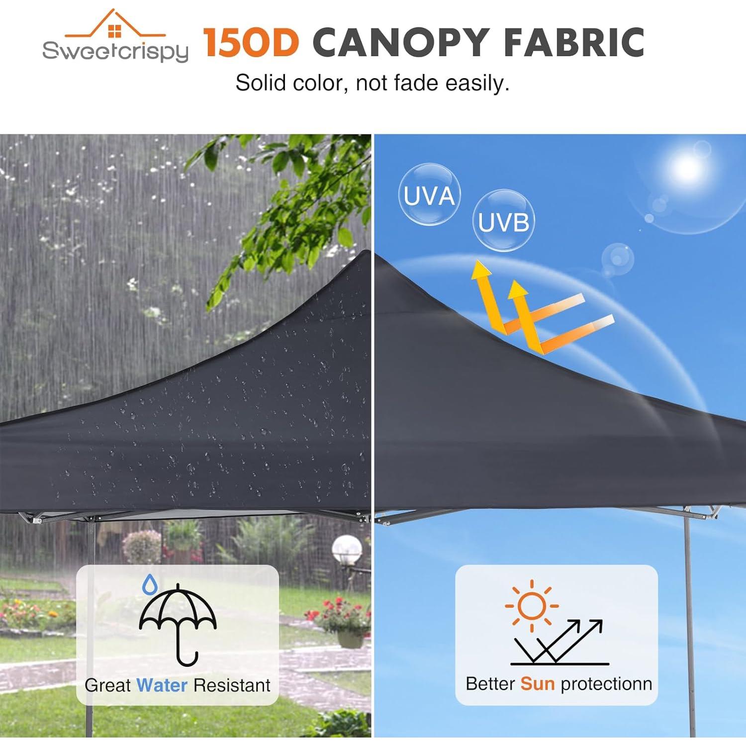 Carpa Plegable Sweetcrispy 3x3m Impermeable para Jardín