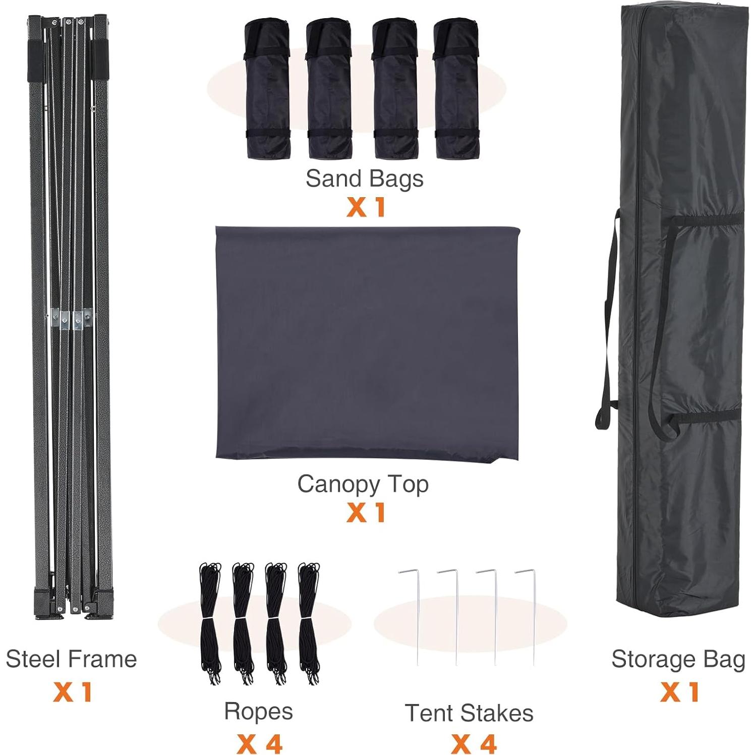 Carpa Plegable Sweetcrispy 3x3m Impermeable para Jardín