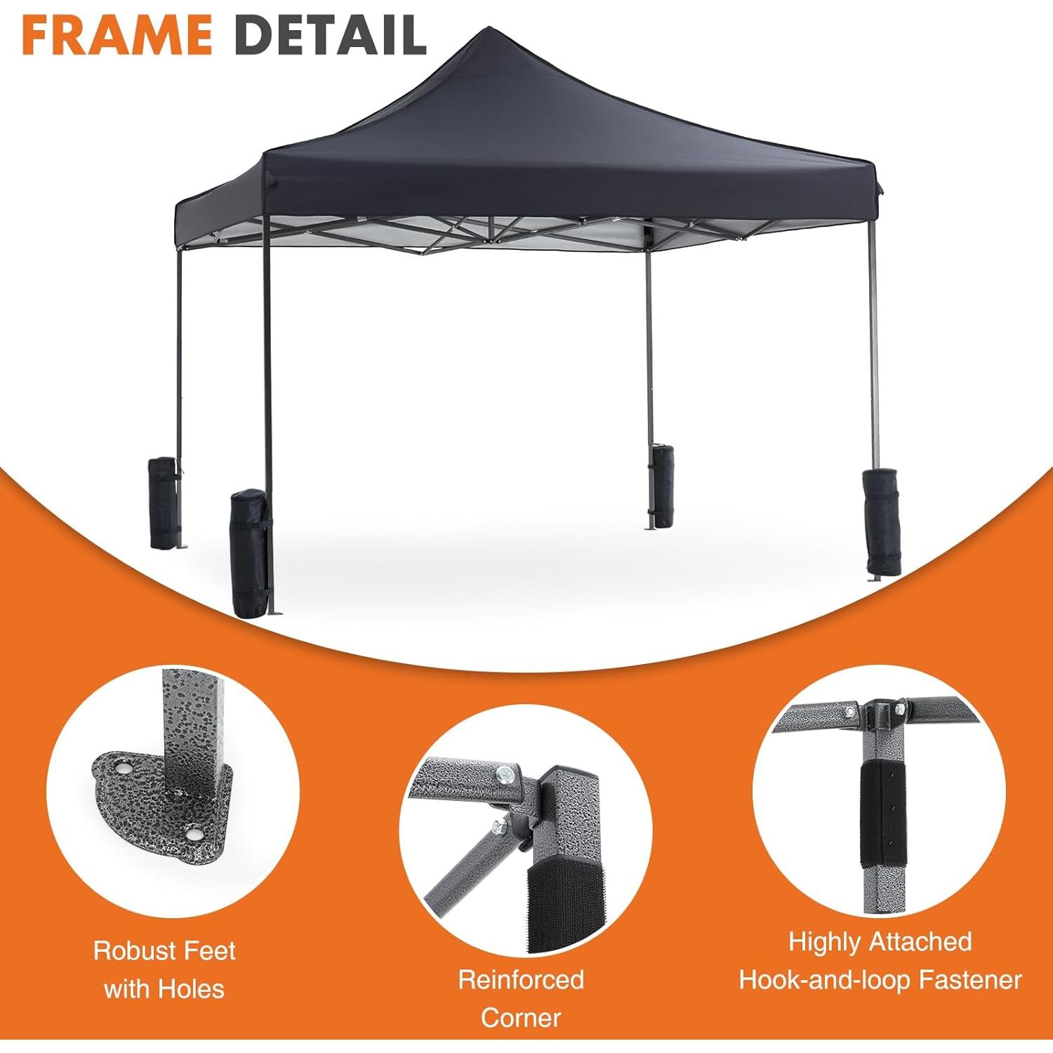 Carpa Plegable Sweetcrispy 3x3m Impermeable para Jardín