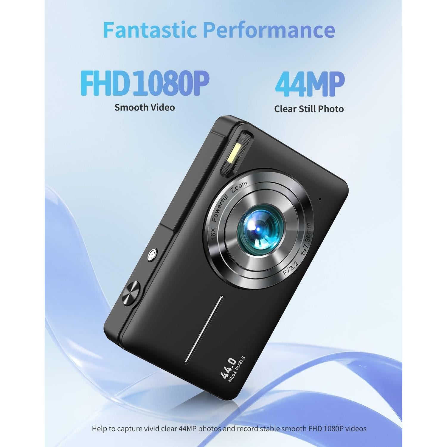 Cámara Digital Compacta Lecran DC403 44MP 1080P Zoom 16X