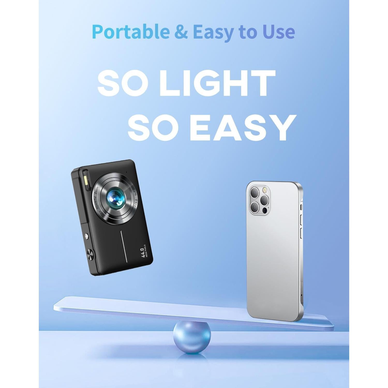 Cámara Digital Compacta Lecran DC403 44MP 1080P Zoom 16X