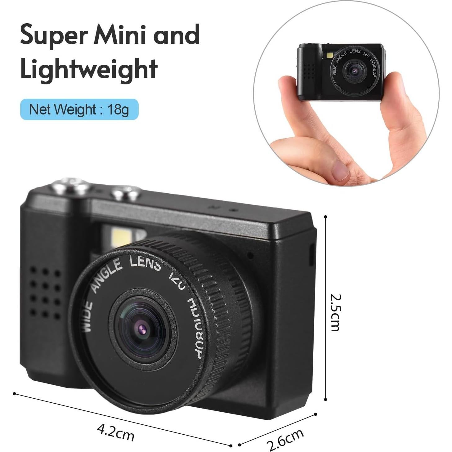 Cámara Digital Mini Andoer 1080P con Pantalla LCD