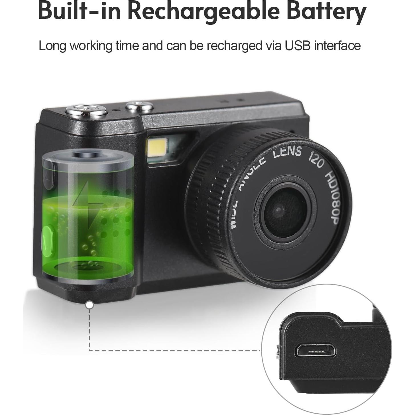 Cámara Digital Mini Andoer 1080P con Pantalla LCD